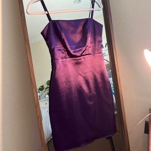 Lulus purple satin mini dress, size XS